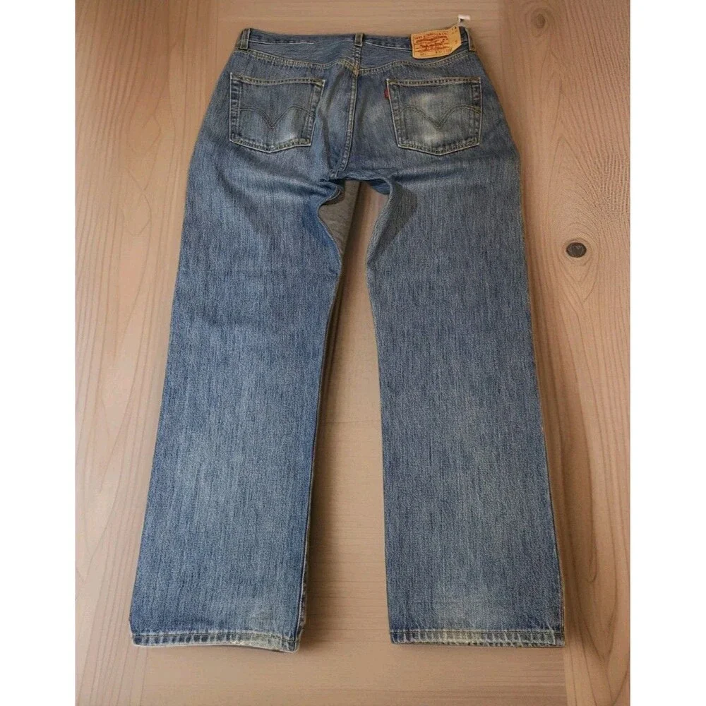 Vintage 2008 Levi's 501 Original Fit Jeans Medium Stonewash Denim W36 L32